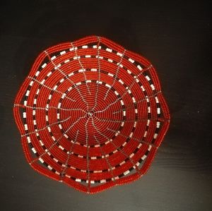 Handmade beaded bowl from Kenya